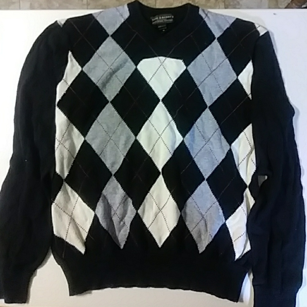 Steve & Barry's black and white plaid sweater